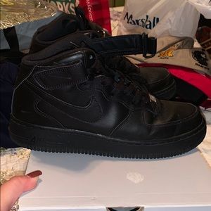 Black High Top Air Force 1 Size 8